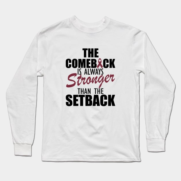 Multiple Myeloma - The comeback is always stronger than the setback Long Sleeve T-Shirt by KC Happy Shop